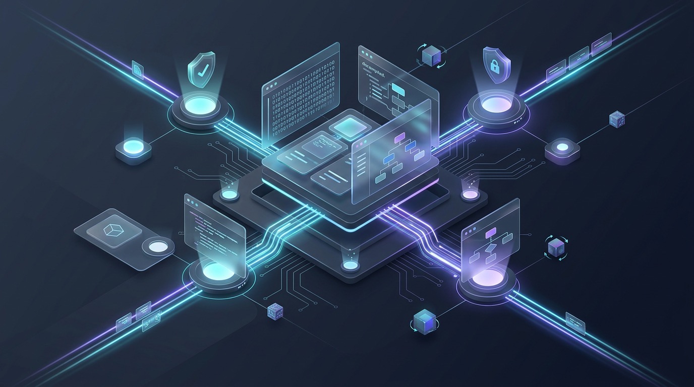 AI 에이전트와 MCP를 연결하는 REA Reverse Engineer Anything 콘셉트 일러스트
